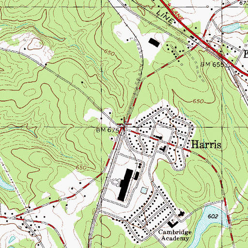 Topographic Map of Harris, SC