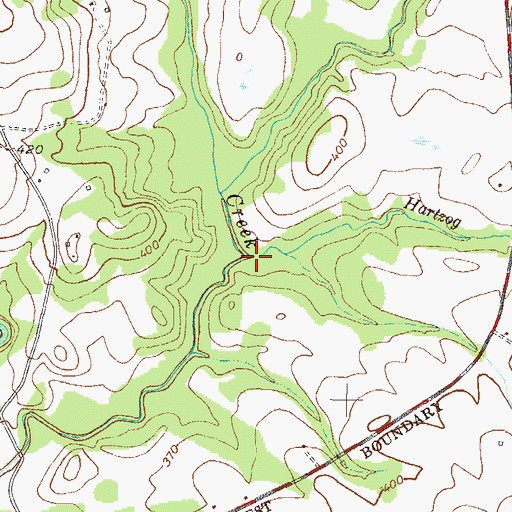 Topographic Map of Hartzog Branch, SC