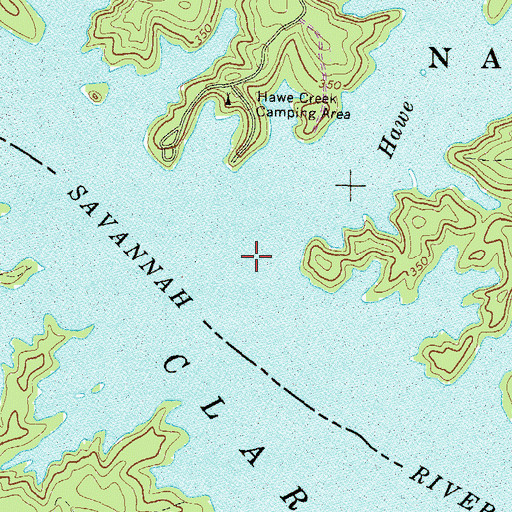 Topographic Map of Hawe Creek, SC