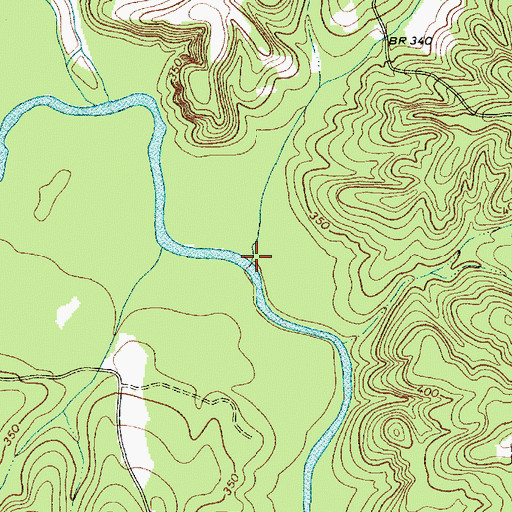 Topographic Map of Hawkins Creek, SC