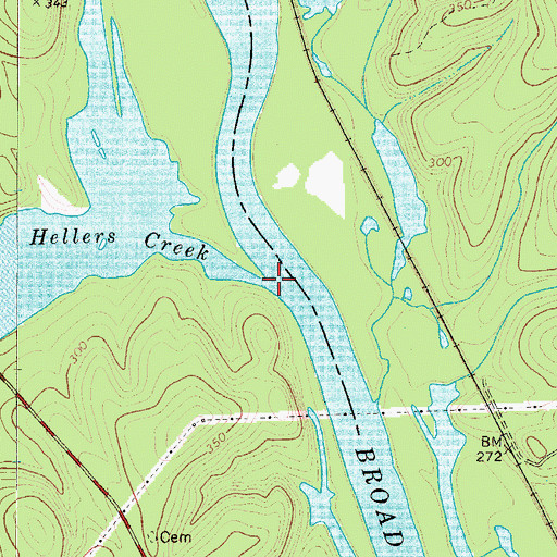Topographic Map of Hellers Creek, SC