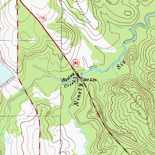 Topographic Map of Henley Creek, SC