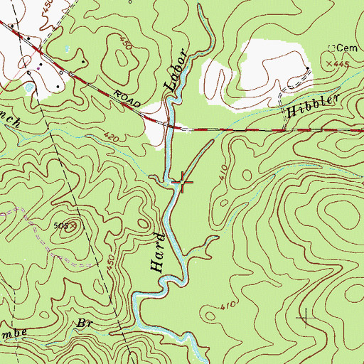 Topographic Map of Hibbler Branch, SC