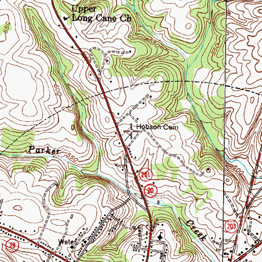 Topographic Map of Hobson Cemetery, SC