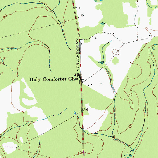 Topographic Map of Holy Comforter Church, SC