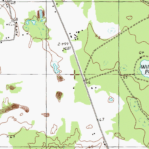Topographic Map of Honey Hill Church, SC