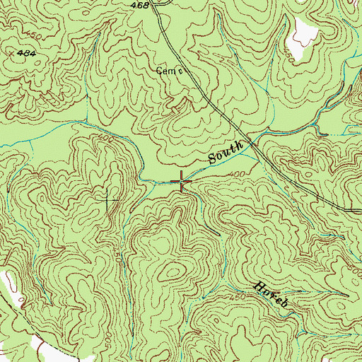 Topographic Map of Horeb Branch, SC