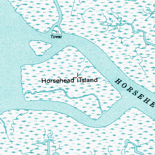 Topographic Map of Horsehead Island, SC