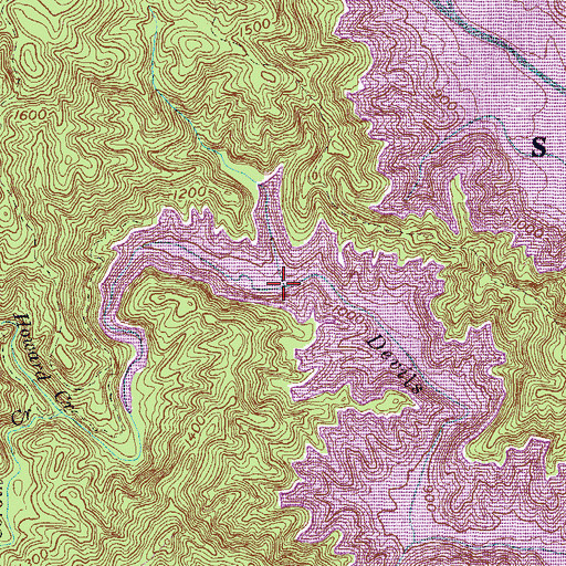 Topographic Map of Howard Creek, SC