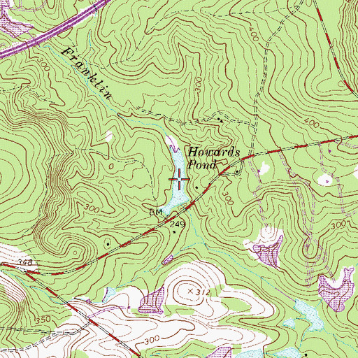 Topographic Map of Howards Pond, SC