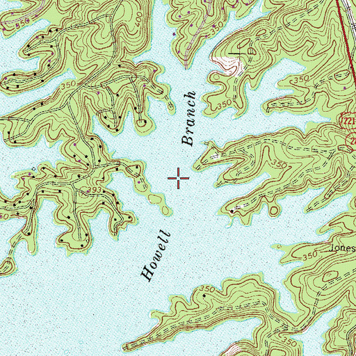 Topographic Map of Howell Branch, SC