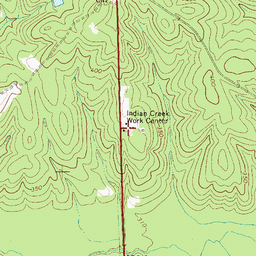 Topographic Map of Indian Creek Work Center, SC