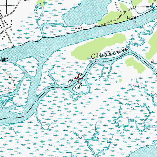 Topographic Map of Island Cut, SC