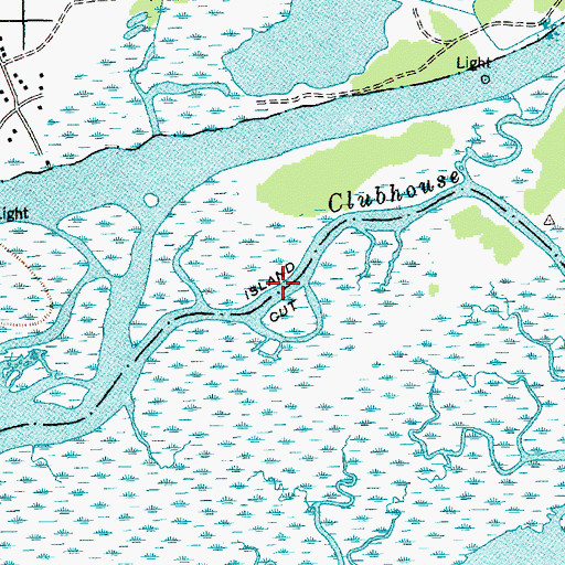 Topographic Map of Island Cut, SC