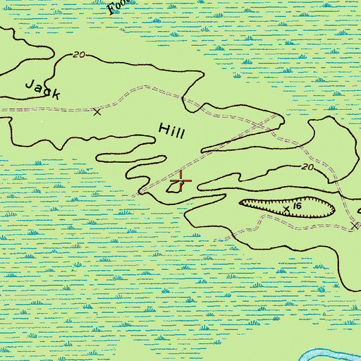 Topographic Map of Jack Hill, SC