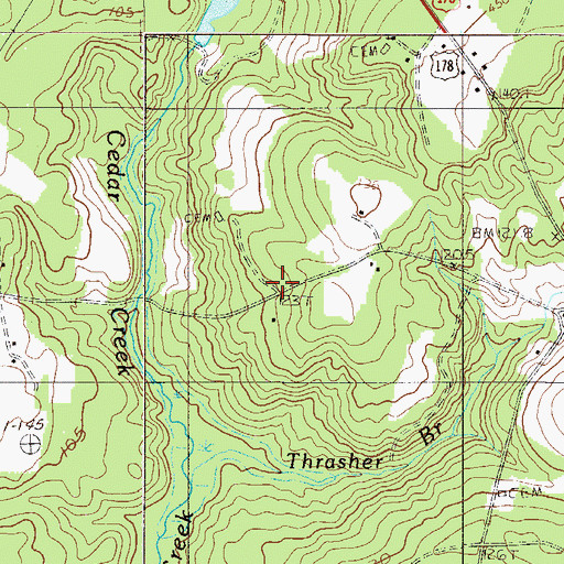 Topographic Map of Jerusalem Church, SC