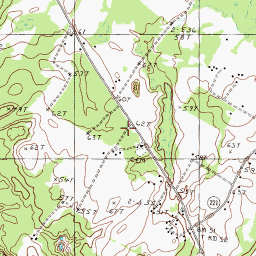 Topographic Map of Jerusalem School, SC