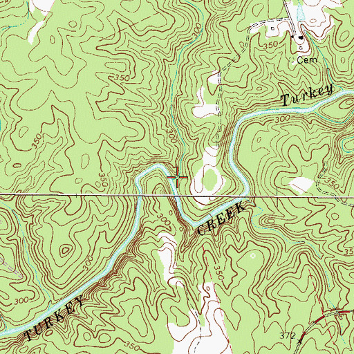 Topographic Map of Jim Branch, SC