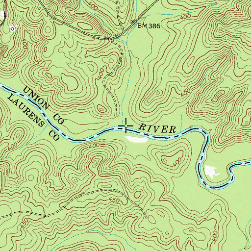 Topographic Map of Johns Creek, SC