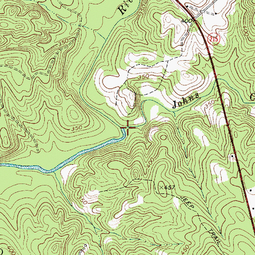 Topographic Map of Johns Creek, SC