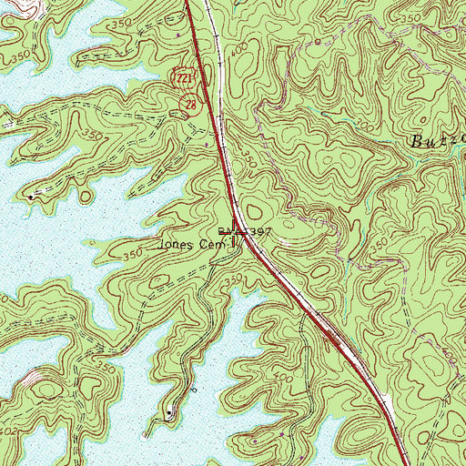 Topographic Map of Jones Cemetery, SC