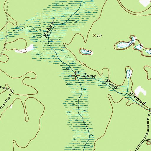 Topographic Map of June Pond Strand, SC