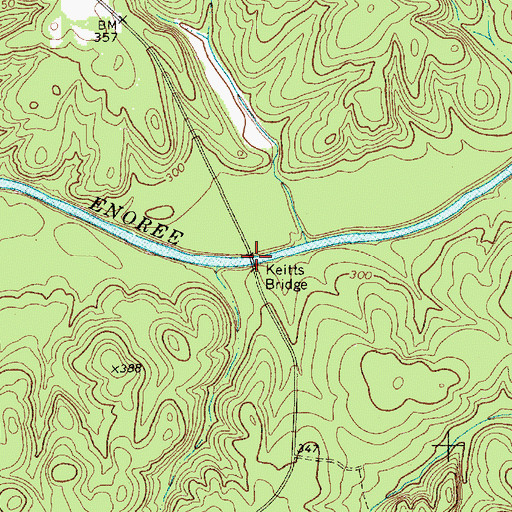 Topographic Map of Keitts Bridge, SC