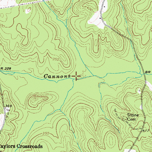 Topographic Map of Kerr Creek, SC