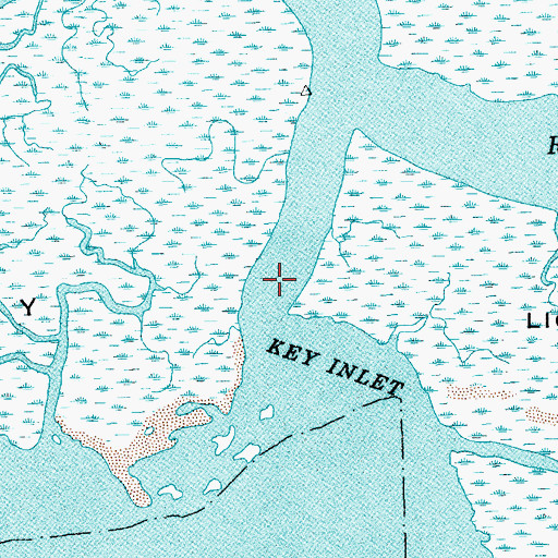 Topographic Map of Key Inlet, SC