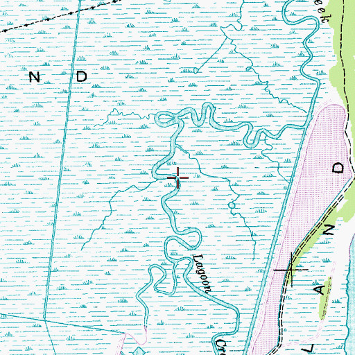 Topographic Map of Lagoon Creek, SC