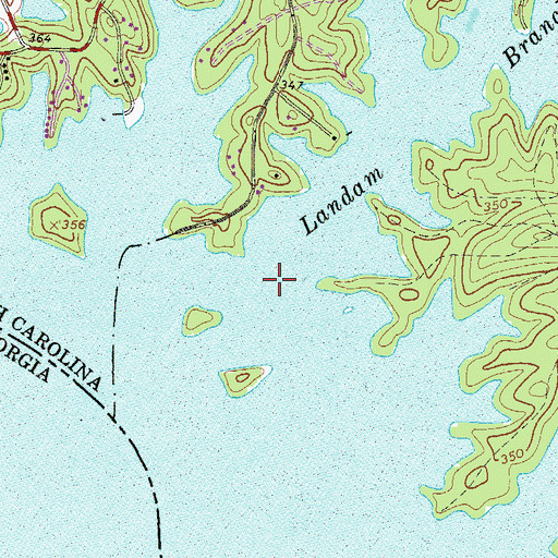 Topographic Map of Landam Branch, SC