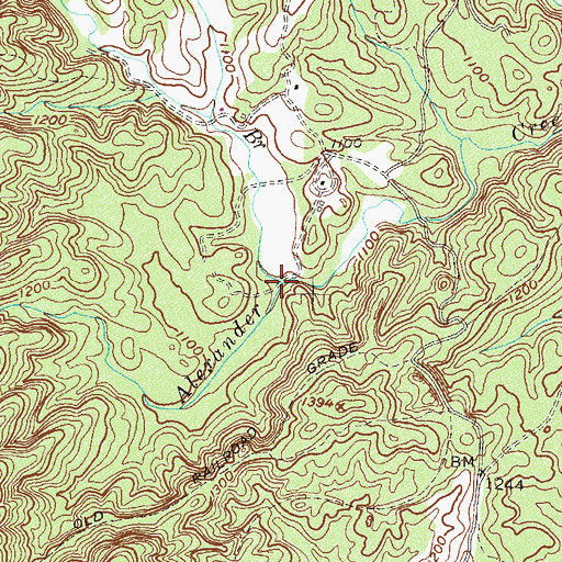 Topographic Map of Lee Branch, SC
