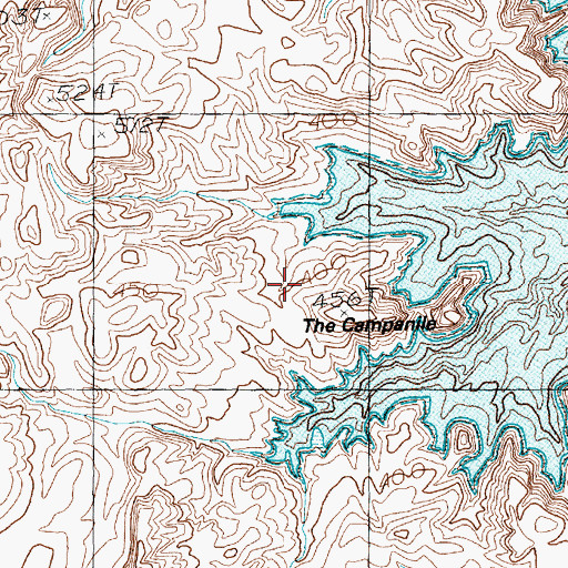 Topographic Map of The Campanile, AZ