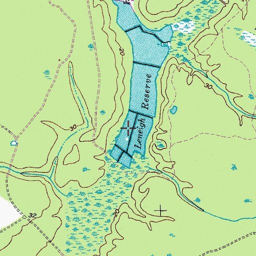 Topographic Map of Leneigh Reserve, SC