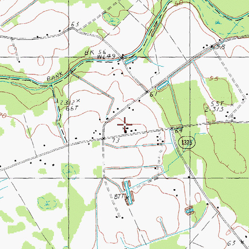 Topographic Map of Liberty Church, SC