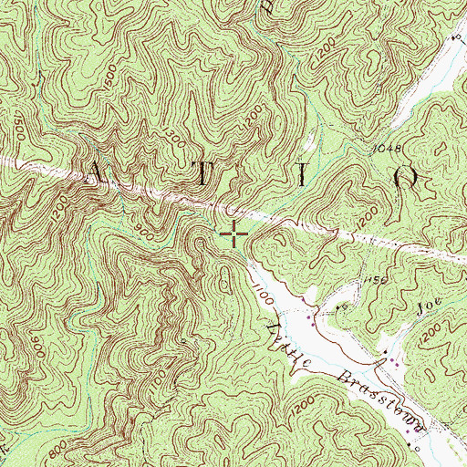 Topographic Map of Little Brasstown Creek, SC
