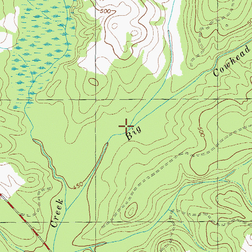 Topographic Map of Little Cowhead Creek, SC