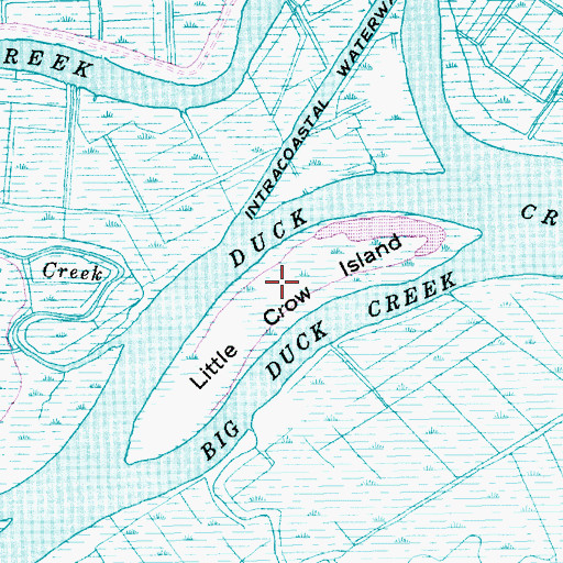 Topographic Map of Little Crow Island, SC