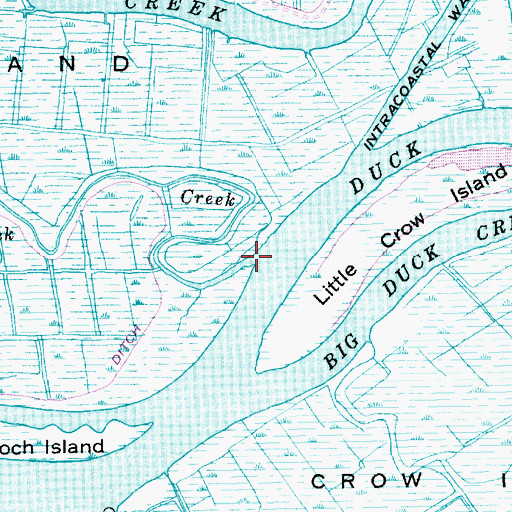 Topographic Map of Little Duck Creek, SC