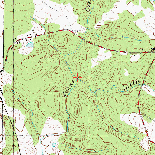 Topographic Map of Little Johns Creek, SC