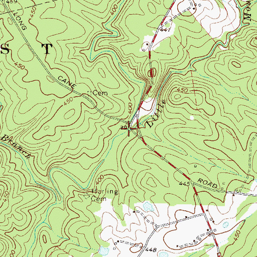 Topographic Map of Little Mountain Creek, SC