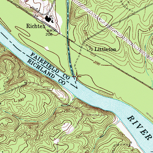 Topographic Map of Little River, SC
