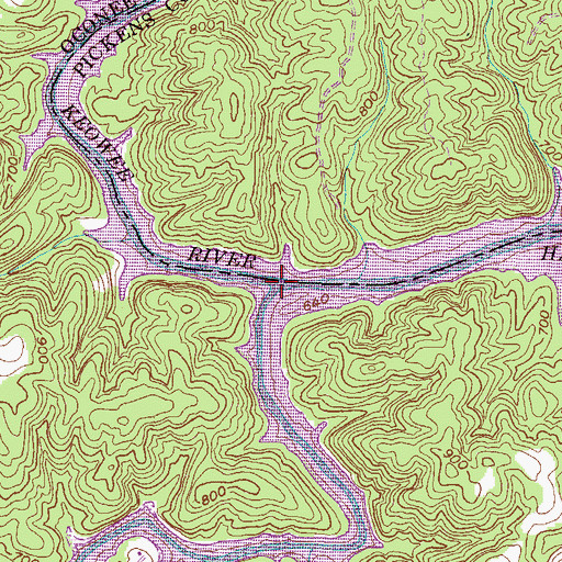 Topographic Map of Little River, SC