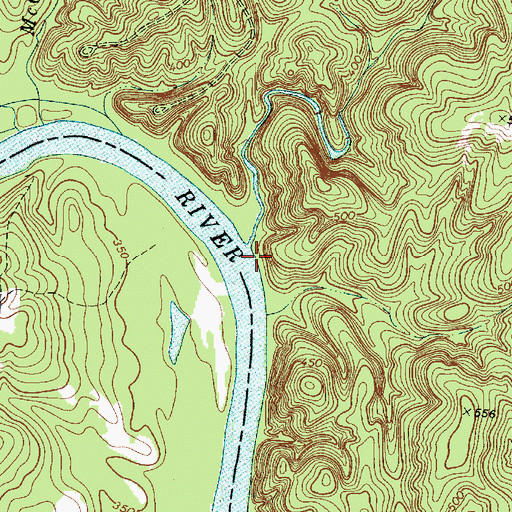 Topographic Map of Little Turkey Creek, SC