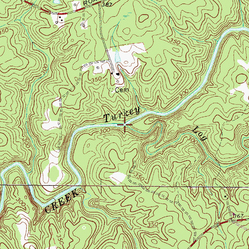 Topographic Map of Log Creek, SC