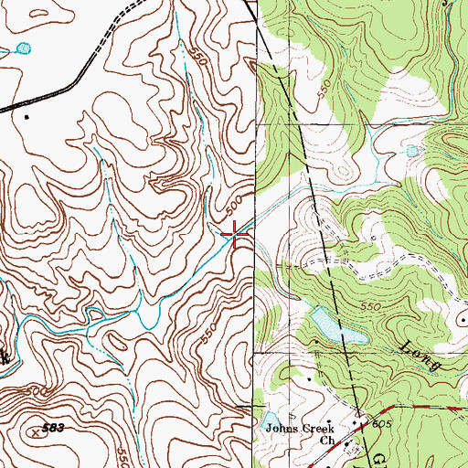 Topographic Map of Long Branch, SC