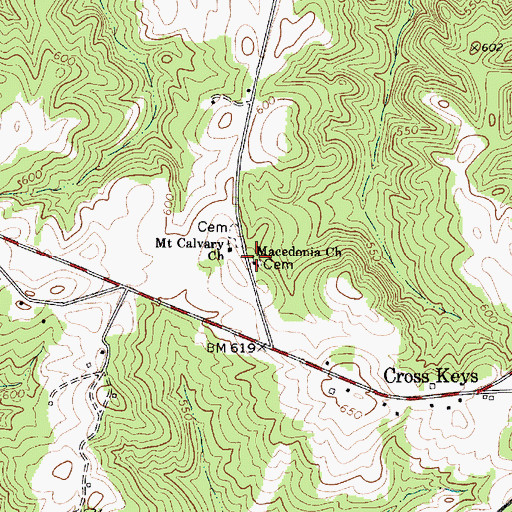 Topographic Map of Macedonia Church, SC