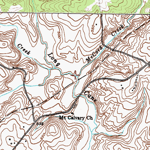 Topographic Map of McCord Creek, SC