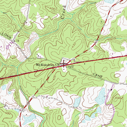 Topographic Map of McKendree Church, SC