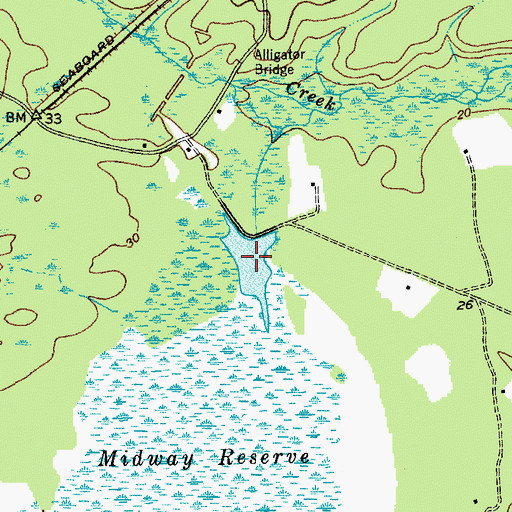 Topographic Map of Midway Reserve, SC